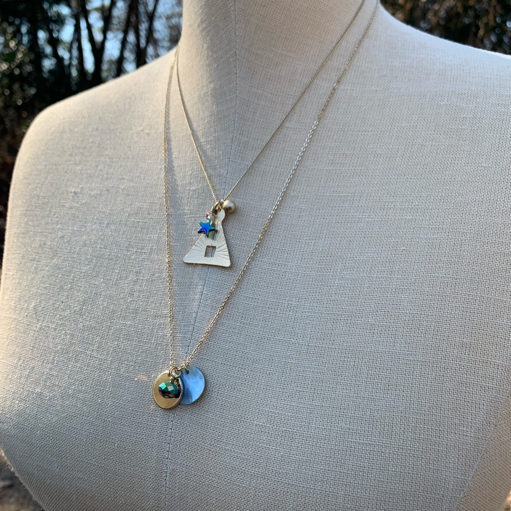 Hand Made Double Chain Galaxy Cosmic Necklace - Picture 9 of 12